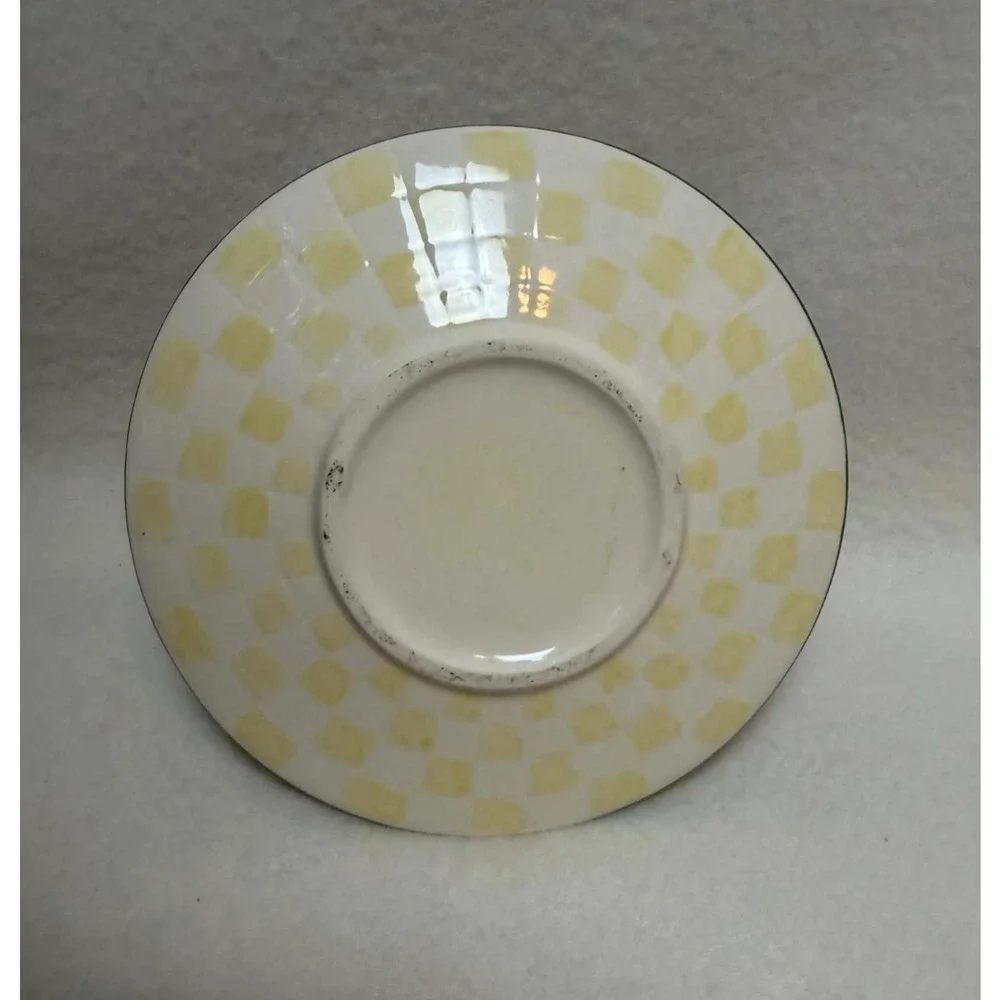Vintage Teacup Wax Tart Warmer Hearts Buttons Checkerboard Whimsical Country